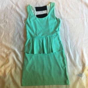 Mint Peplum Dress